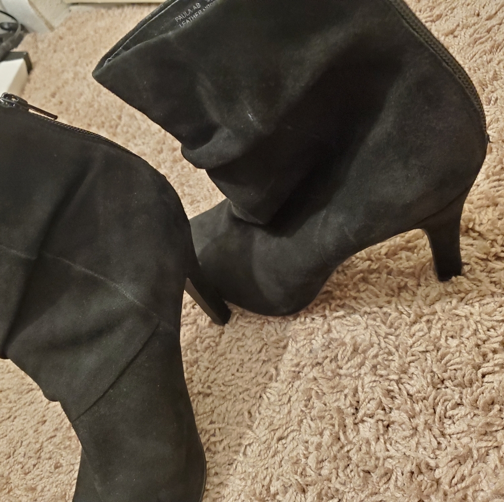 Audrey Brooke Paula - AB Black Suede Booties